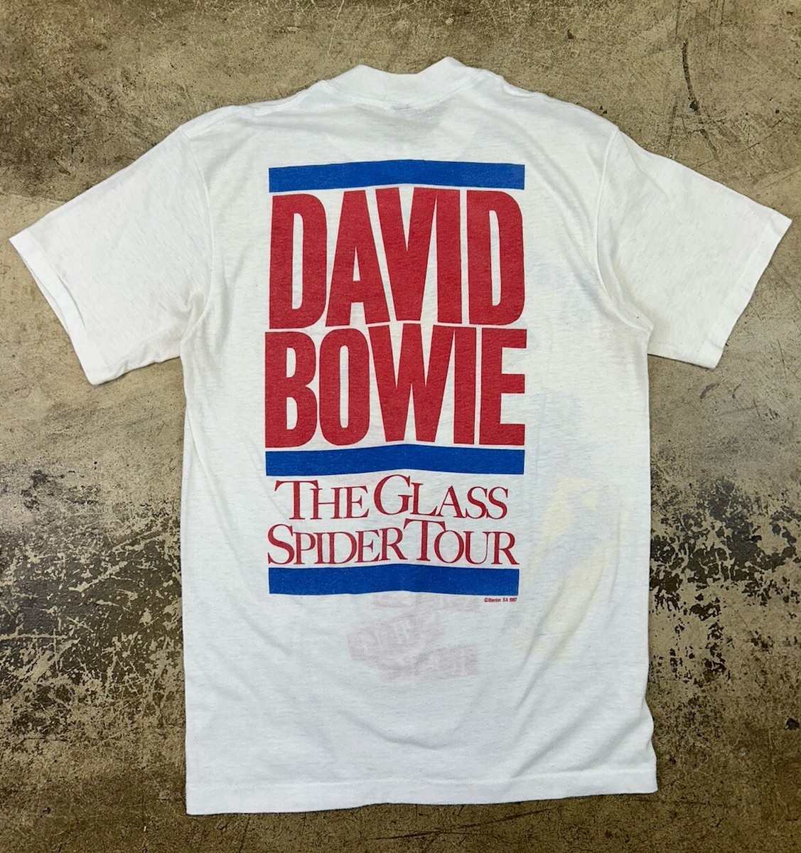 ミュージシャン DAVID BOWIE Glass Spider Tour Tee 1987s ミュージシャン DAVID BOWIE Glass Spider Tour Tee 1987s