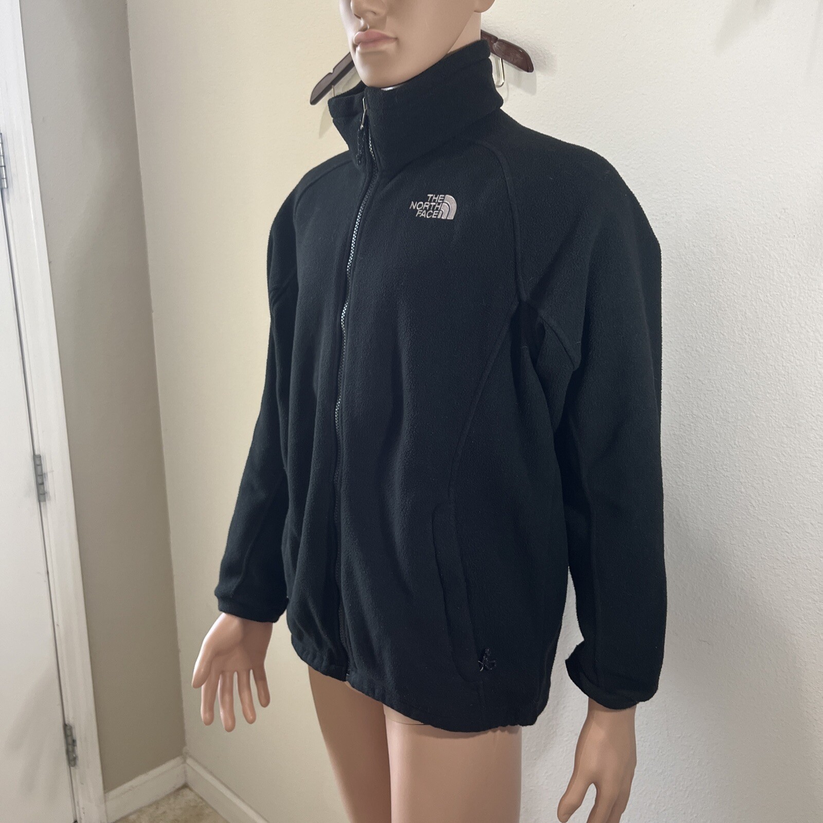 The North Face Mens XL Black Fleece Full Zip Soft Fuzzy Sweater Coat