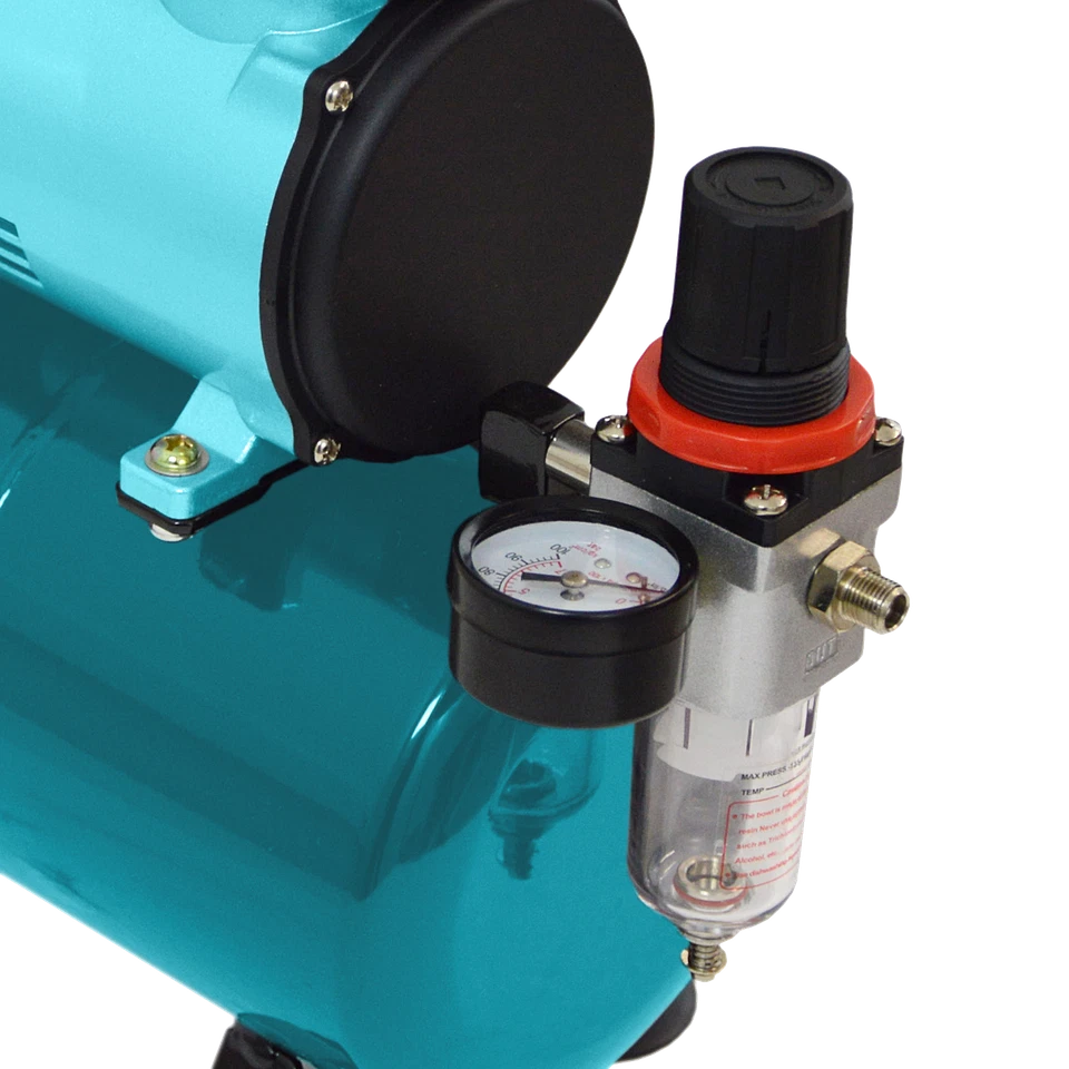 AIRBRUSH KOMPRESSOR AIRBRUSHKOMPRESSOR MIT TANK LUFTTANK ÖLFREI FÜR DRUCKLUFT - Bild 4 von 4