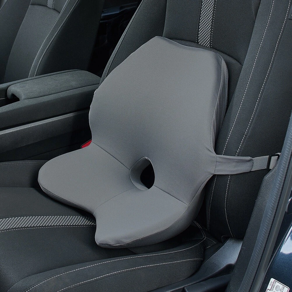 1X Car Seat Lumbar Support Pillow Back Support Cushion Memory Foam for Car  Truck