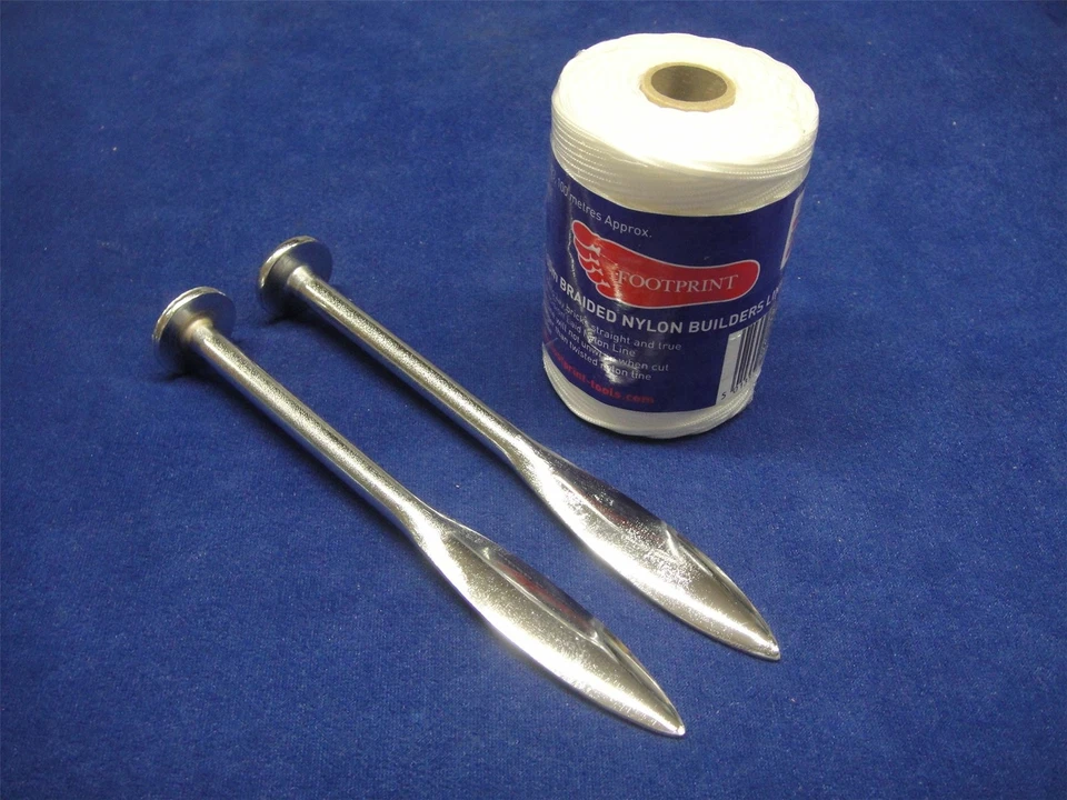 Footprint Pair of Line Pins AND 100m Braided Line Size B for Block Bricks