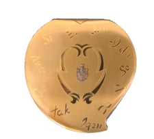 Vintage Powder Compact American Beauty Wedding Compact Heart Shaped 50’s #271