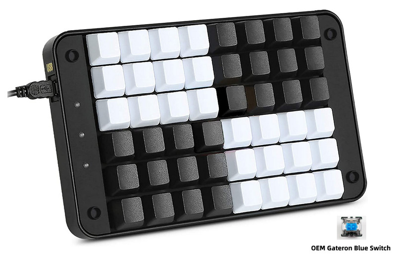 48 Programmable Keys Mechanical Keyboard Keypad with OEM Gateron Blue Switches