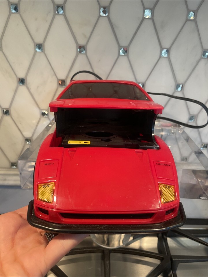 VHS Tape Rewinder Red Ferrari Model F40 Turbowinder, Damaged Box Retro