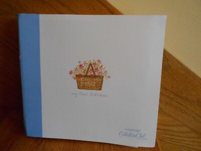 Longaberger Journal My Time to Dream Coll Club lined pages *shipping included*