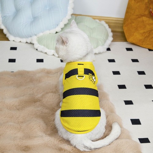 Breathable Pet Apparel Bee Pattern Puppy Clothing Dog T-Shirt Daily Wear - Picture 12 of 14