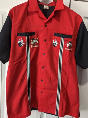 Bowling Shirt Womens  L, featuring African American Female Bowler