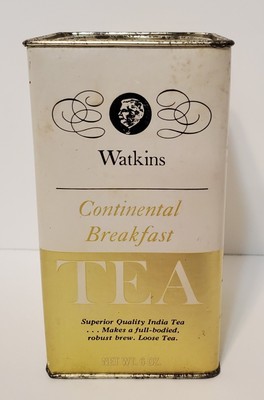 NEW~ Watkins Tin Continental Breakfast Loose Tea 6 oz Winona MN Antique Vintage