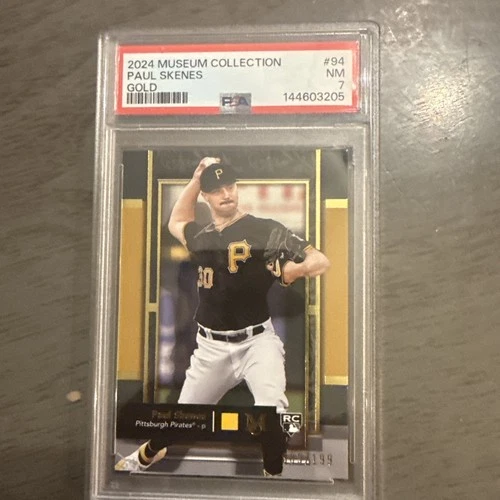 2024 Topps Museum Collection - Paul Skenes #94 Gold /199 (RC) PSA 7