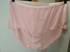 Panties Size 12 100 Nylon Grannie Sissy Silky Pink