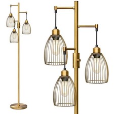 Dimmable Floor Lamp, Industrial Antique Brass-70 inches, Brass