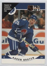 1990-91 Pro Set Aaron Broten (O in Aaron Partially Cut Off) #530 0a4