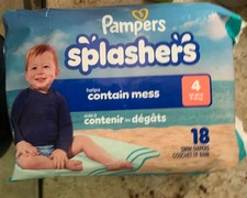 Pampers Splashers Disposable Swim Diapers Size 4, 20-33 lbs, 18 pack