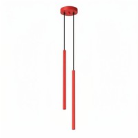Pendelleuchte Wohnzimmer Stahl Rot G9 Modern KüChe Ø 15 Cm HäNgelampe Esstisch