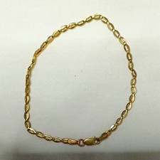 9ct Yellow Gold Oval Link Chain Bracelet with Lobster Clasp, No Stone