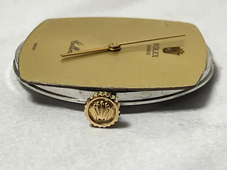 ROLEX Cellini Movement Cal.1601 Manual Winding with Dial Gold Square Authentic - Image 4 of 4