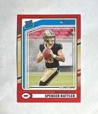 2024 Donruss Spencer Rattler Rated Rookie Press Proof Red #359 Saints