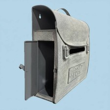 Vintage Wandbriefkasten Wandmontiert grauer Metallbriefkasten rustikale Optik