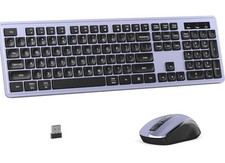 MPTOG FULL SIZE Wireless Keyboard And Mouse Combo - Single USB Receiver