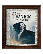 SIGNED Phantom of the Opera Dictionary Page Art Print Wall Decor