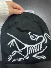 New 2025 Arc'teryx Bird Head Toque Beanie   Merino Wool Winter Hat Orca Black