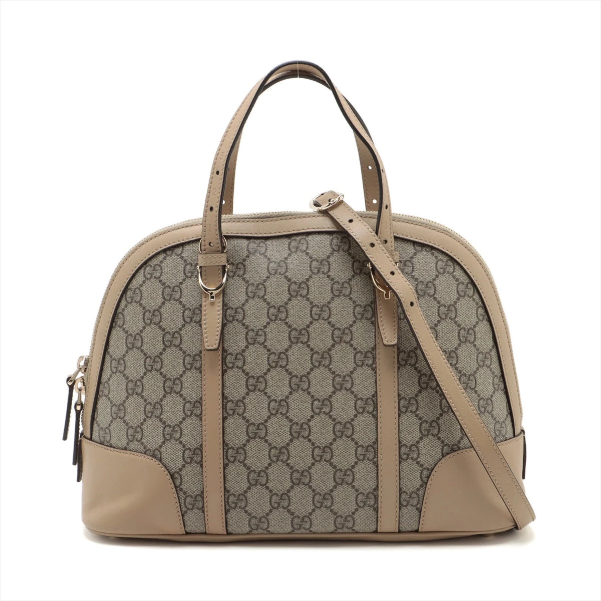 GUCCI GG Supreme PVC Leather Tote Bag in Beige Brown for Women