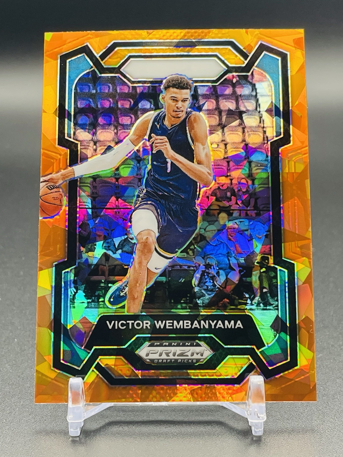 2024 Panini Prizm Draft Picks - Orange Cracked Ice Prizm #99 Victor Wembanyama