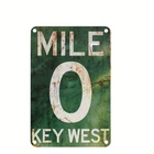 1pc Vintage Tin Metal Signs "Mile 0 Key West" - Retro Wall Art for Home, Office