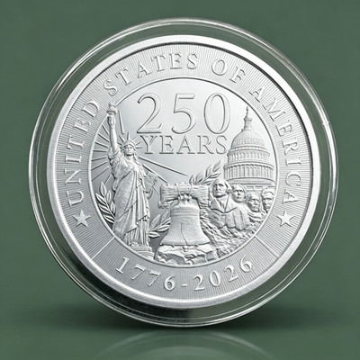 1 oz Golden State Mint Silver Round - USA 250th Anniversary .999 Fine Coin
