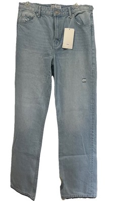 Bershka Men s Jeans Light Blue Loose Straight Tall 38/33 New With Tags