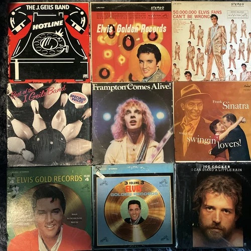 Vinyl Records Lot #20 Classic Rock Elvis Frampton Sinatra Pop Blues Jazz 50s 70s
