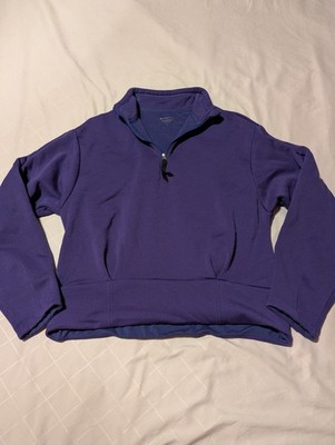 ATHLETA ALTITUDE POLARTEC HALF ZIP SWEATSHIRT PURPLE SZ M