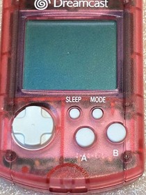 Sega Dreamcast VMU Clear Red Transparent HKT-7000 Japan Tested Working