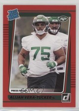 2021 Panini Donruss Rated Rookie Press Proof Red Alijah Vera-Tucker #333 11cz