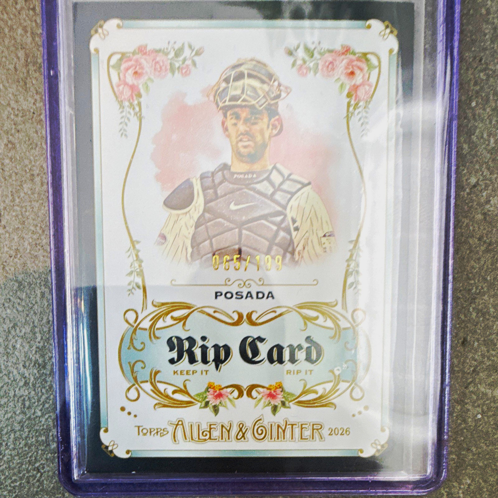 2026 Topps Allen & Ginter Jorge Posada NY Yankees Rip Card Insert 065/199