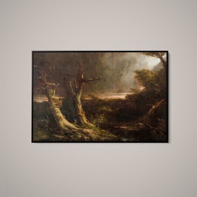 Thomas Cole - Tornado in an American Forest - Art Print on Paper or Canvas