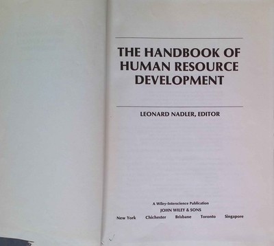 The Handbook of Human Resource Development. Nadler, Leonard: