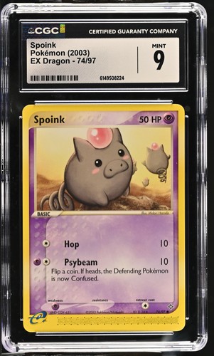 Spoink graded CGC 9 for sale on eBay