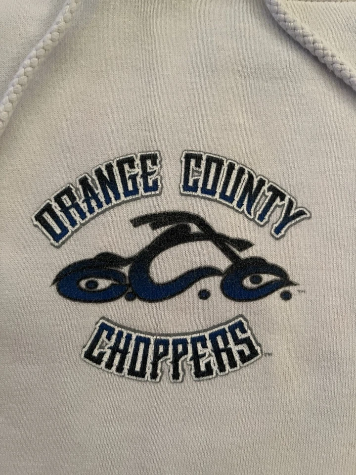 Sudadera con Capucha Orange County Choppers 2003 De Colección L Y2K Motociclista Grunge Fuego Mangas Llama Foto 2 de 4