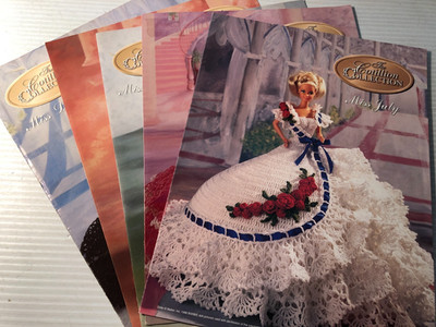Annies Attic COTILLION COLLECTION 5 Crochet Patterns Fashion BARBIE Doll Jul-Dec