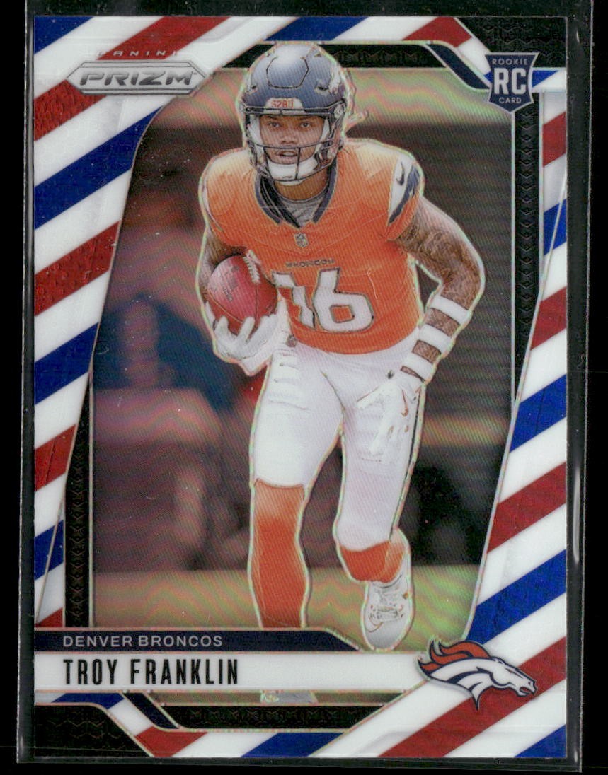 2024 Panini Prizm #393 Troy Franklin Red White and Blue