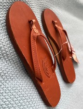 Rainbow Sandals Tahitian Tan Womens L6.5-7.5 Leather 301ALLN - NEW NWT