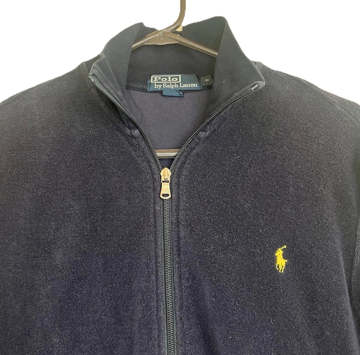 Ralph Lauren Terry Cloth Towel Sweatshirt Mens Sz S Vtg Polo Full