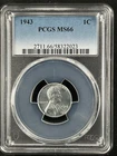 1943  1C  Lincoln Wheat One Cent  PCGS MS66  58322023