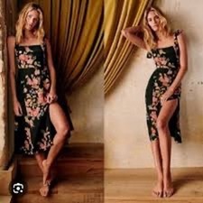 Sézane Dorotha Floral Tie Strap Dress FR 38 US 6 Excellent Condition