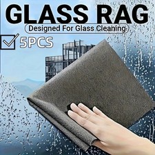 5pcs  Microfiber Magic Glass Cleaning Cloths Streak-Free for Windows & Mirrors
