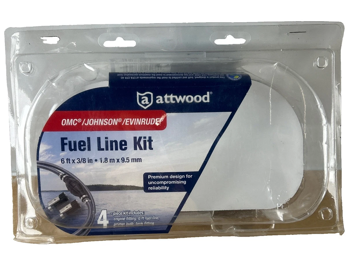 Attwood 93806ELP7 3/8” x 6’ Type B1 Fuel Hose Kit for Johnson Evinrude BRP photo 3