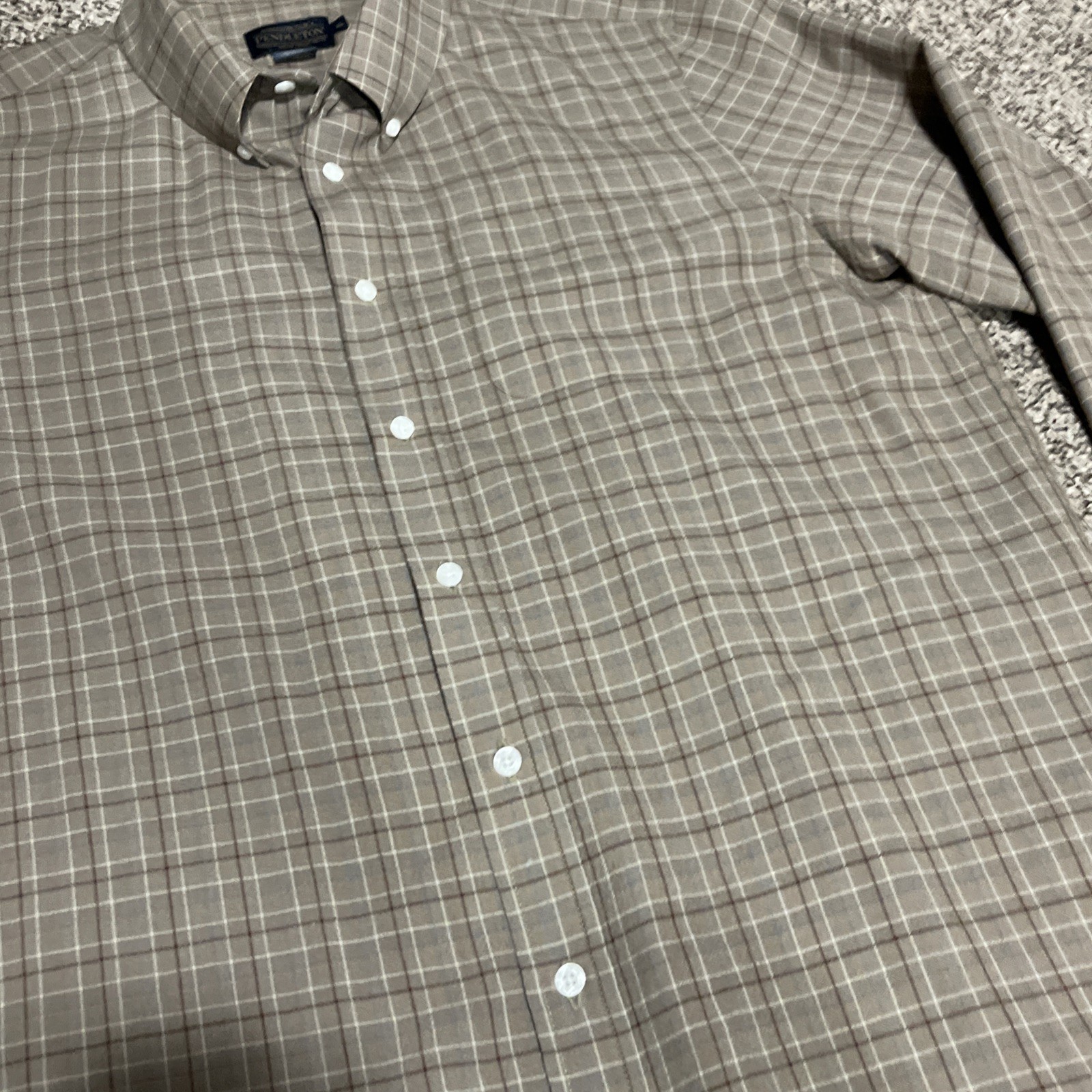 Pendleton Sir Pendleton Wool Shirt Brown Plaid Lo… - image 6