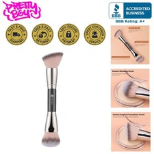 Professional Dual-Ended Makeup Brush: Flawless Foundation  Blush Application
