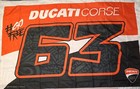 Ducati Corse Banner. Pecco #63. Racing. 56 X 35 MOTOGP
